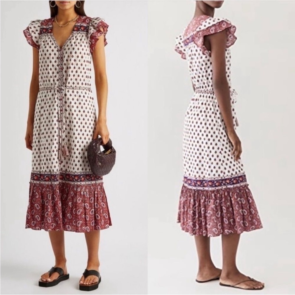 Veronica Beard Tinzia midi dress XL cotton